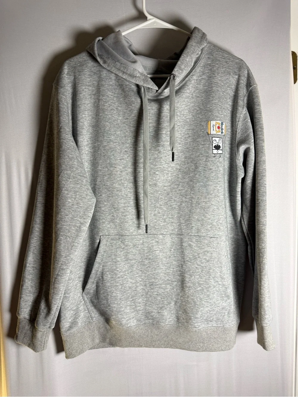 ModelCo Light Gray Crewneck Sweatshirt with Playful Can Graphic